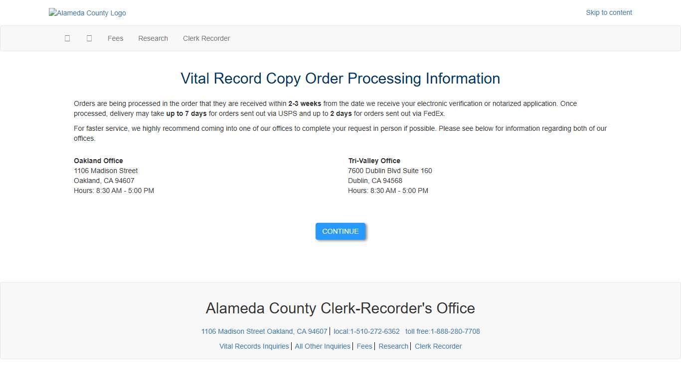 Vital Records Portal